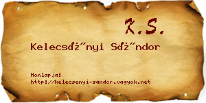 Kelecsényi Sándor névjegykártya